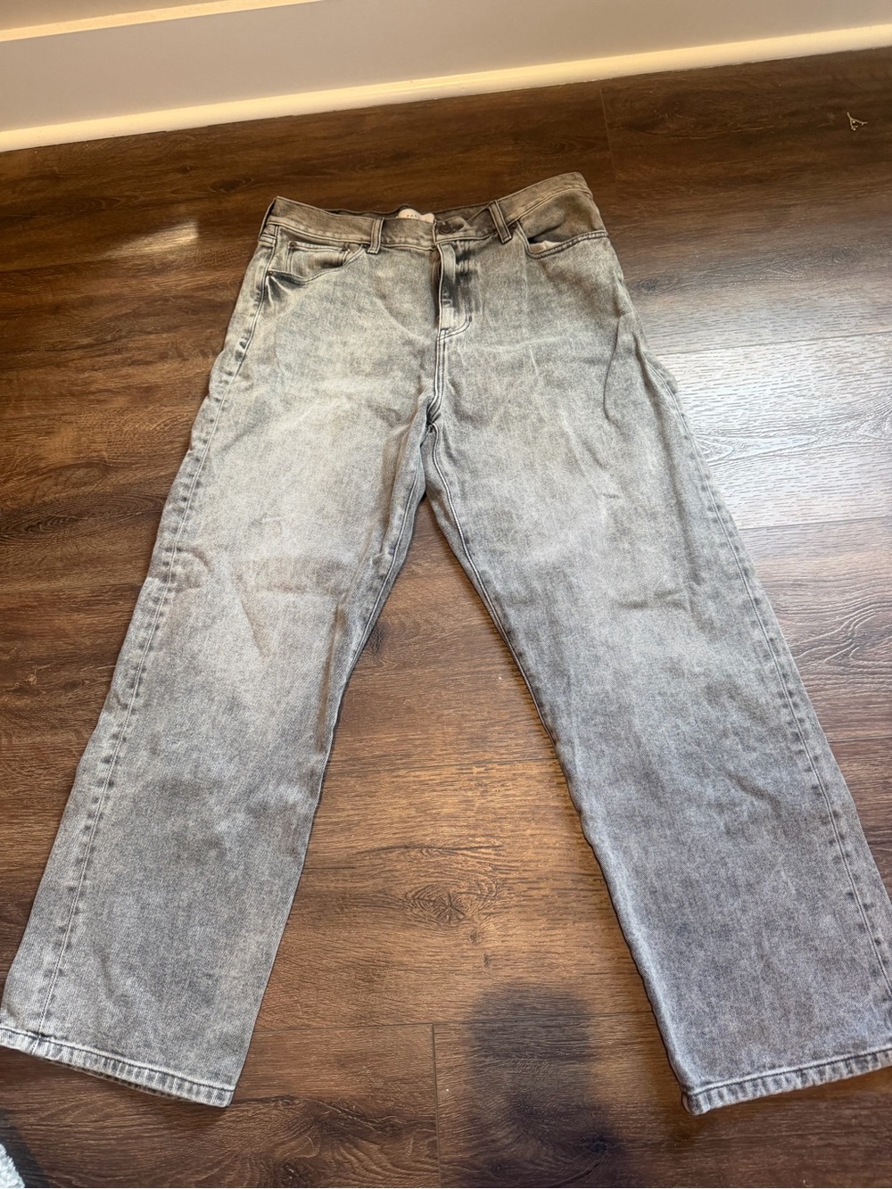 PacSun Men's Light Gray Straight Jeans